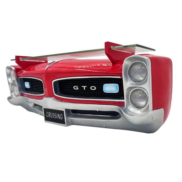 1966 Pontiac GTO Front Wall Shelf with Light - Red