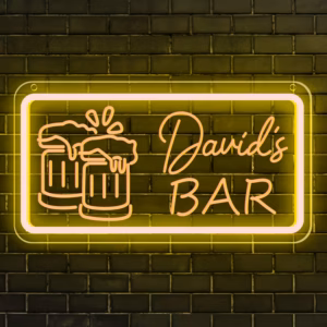 Custom Engraved LED Neon Bar Sign - USB Powered, Wall-Mounted Light for Bedroom & Home Bar Decor - Ideal Gift for Men