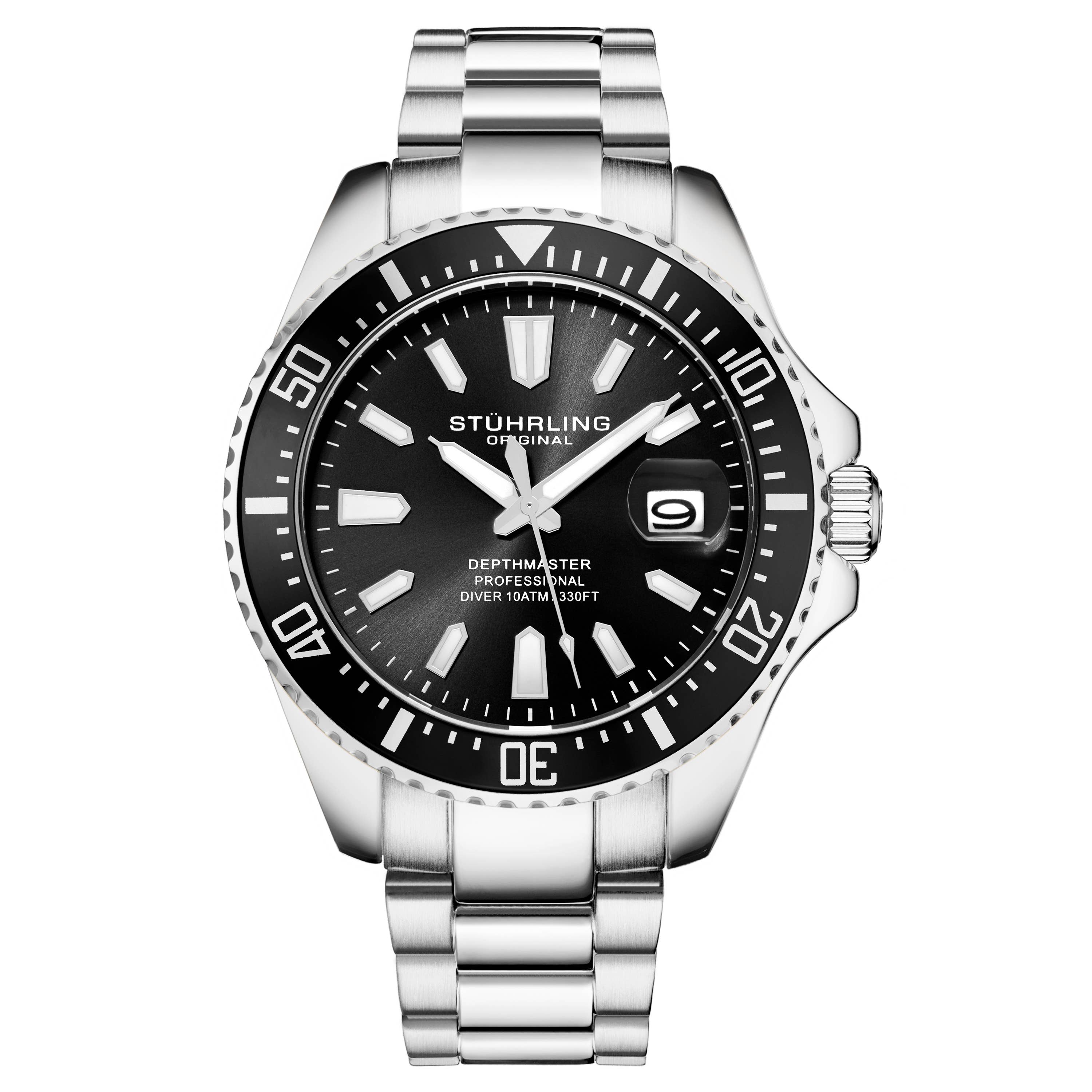  Depthmaster Quartz Diver Wrist Watch  - Black Dial