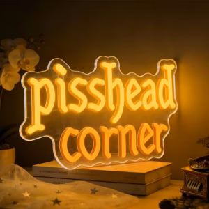 man cave 'Pisshead corner' LED sign USB powered
