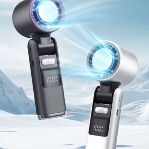 Handheld Ice Cooling Fan & Flashlight