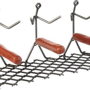 Hot Dog Roaster Stainless Steel Three Man Stick Figure
