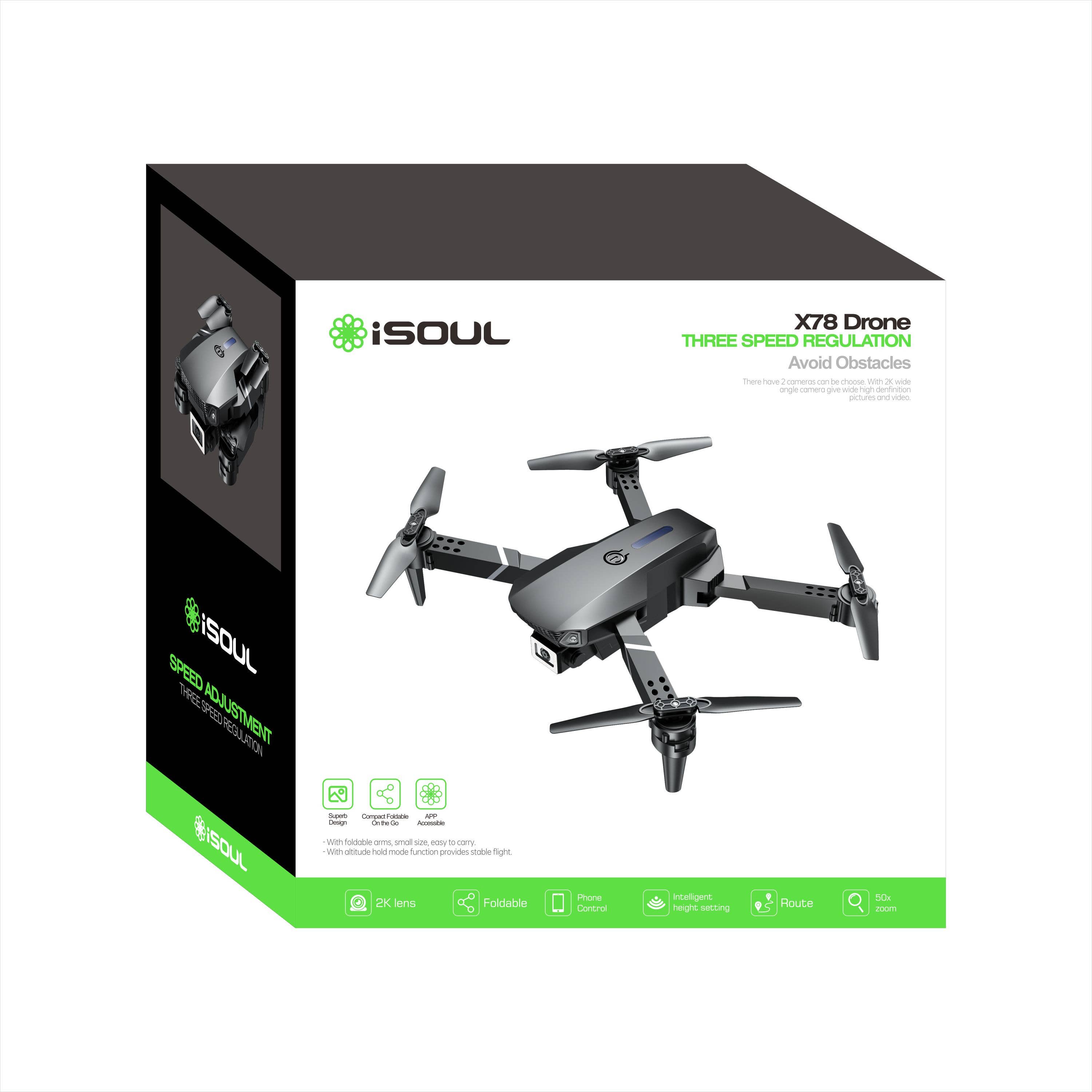 iSoul Avoid Obstacles Remote Control Flying X78 Drone MK30