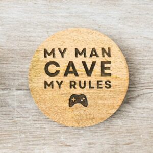 Man Cave Coaster, 10cm
