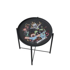 MINECRAFT round side table with removable tray