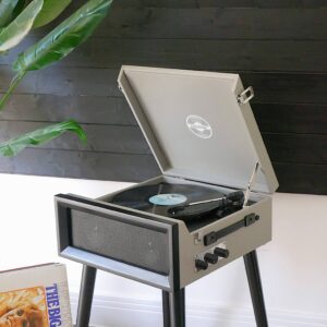 Retro Record Player on Legs - With Bluetooth and Radio
