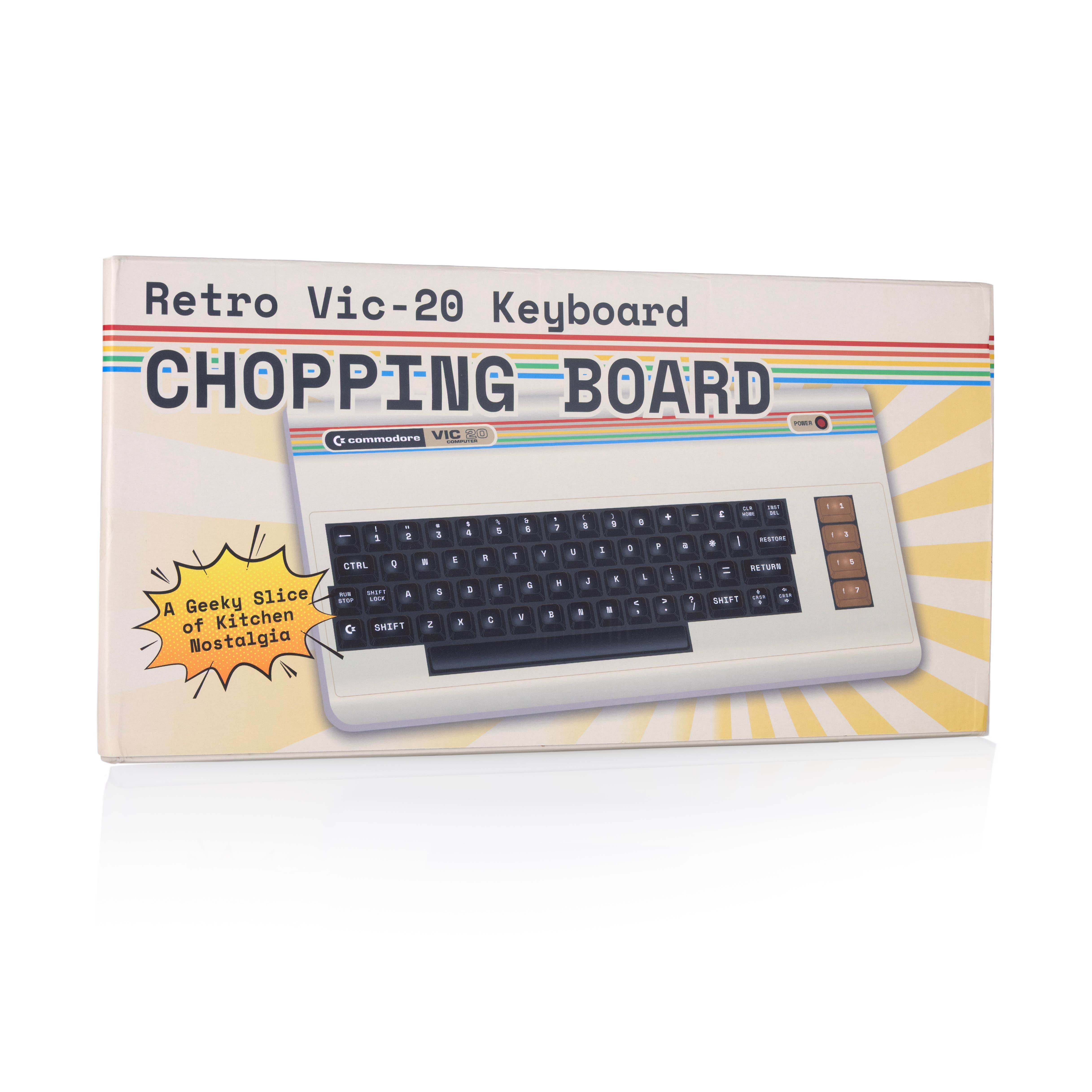 Retro Vic-20 Keyboard Glass Chopping Board