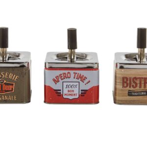 Square Vintage Design Metal Ashtray