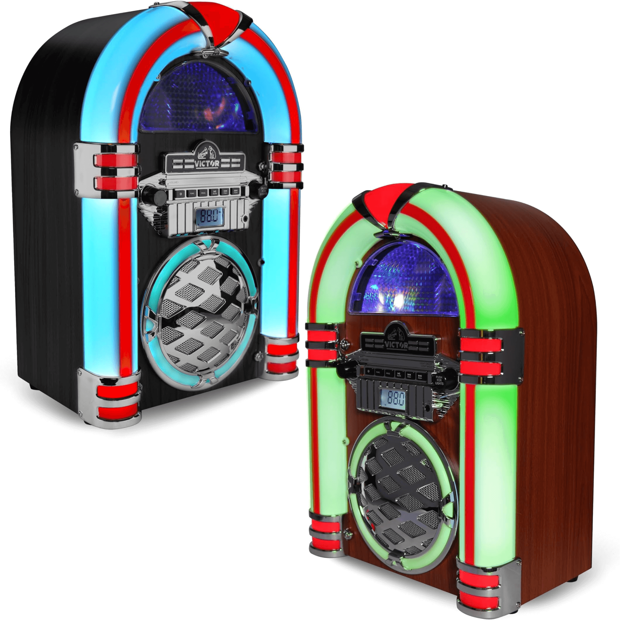 Victor Wilshire Bluetooth Jukebox Radio with LED Lights