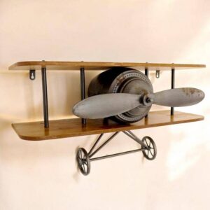 Vintage Look Aeroplane Shelfs - Aviation-Inspired Wall Decor