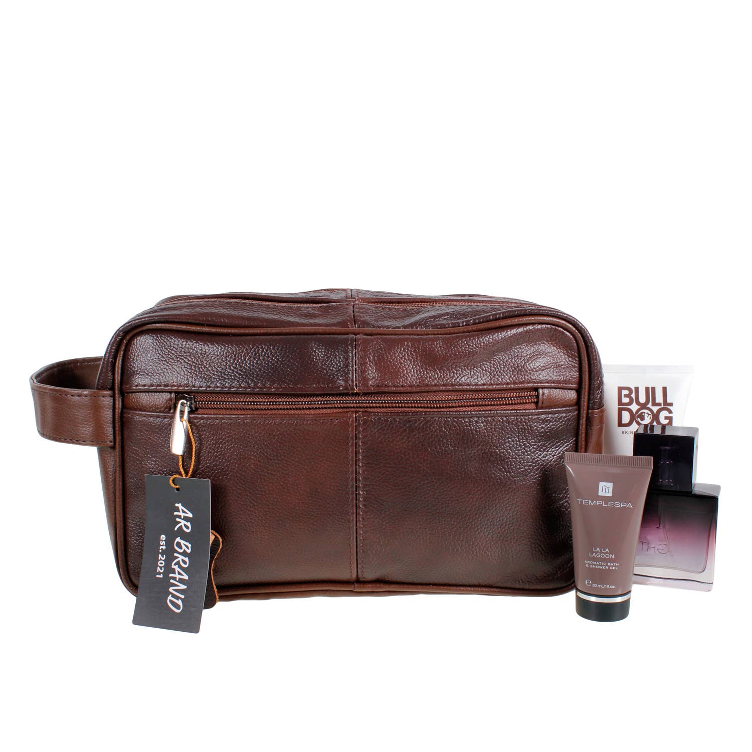 Washbag Toiletry Bag for Men, Leather, for Personal Toilet