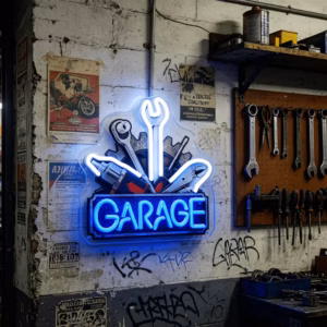 Garage Mechanic Neon Sign, Bright LED