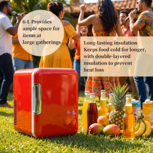 6L Mini Refrigerator, Compact Cooling Cabinet