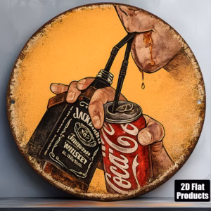 Vintage Plaque about Whiskey And Cola