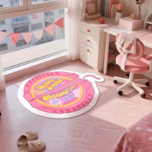 Bubble Gum Shaped Rug Soft