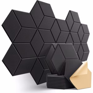 12 Pack Self-adhesive Acoustic Panels 30.48cm X 25.4cm X 1.02cm - Sound Proof Foam Panels with High Density,